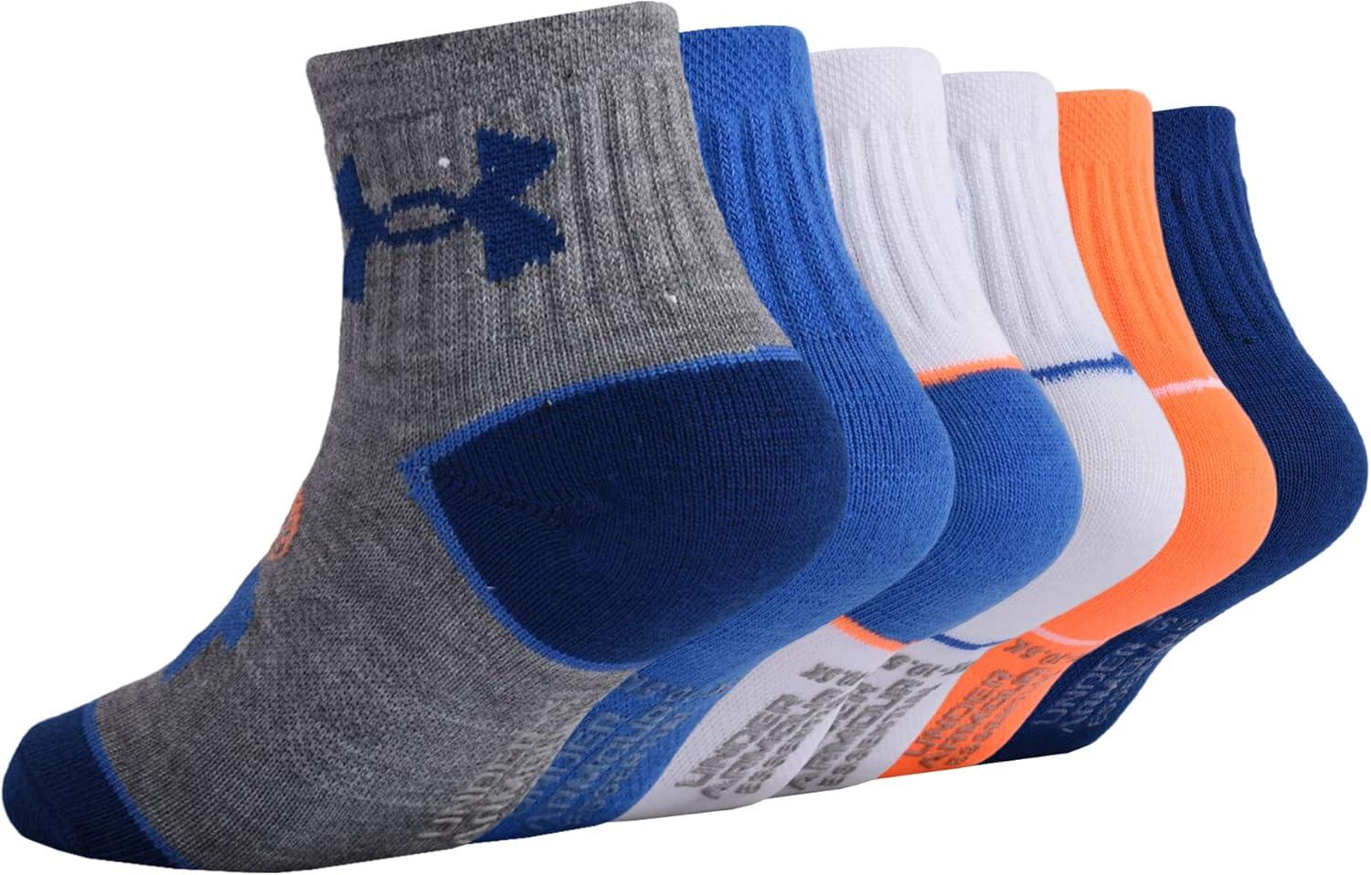 imageUnder Armour Boys Multi Pack Quarter SockLight Gray Heather