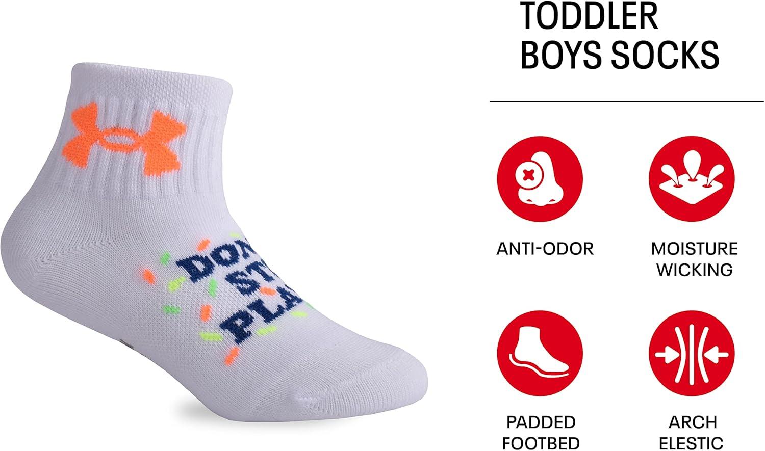 imageUnder Armour Boys Multi Pack Quarter SockMulti