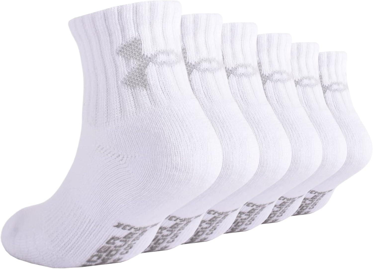 imageUnder Armour Boys Multi Pack Quarter SockWhite