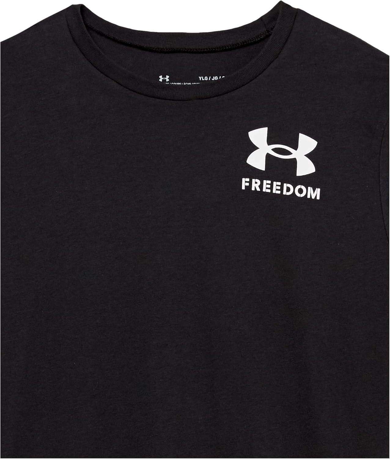 imageUnder Armour Boys New Freedom Flag TShirt002 Black   White
