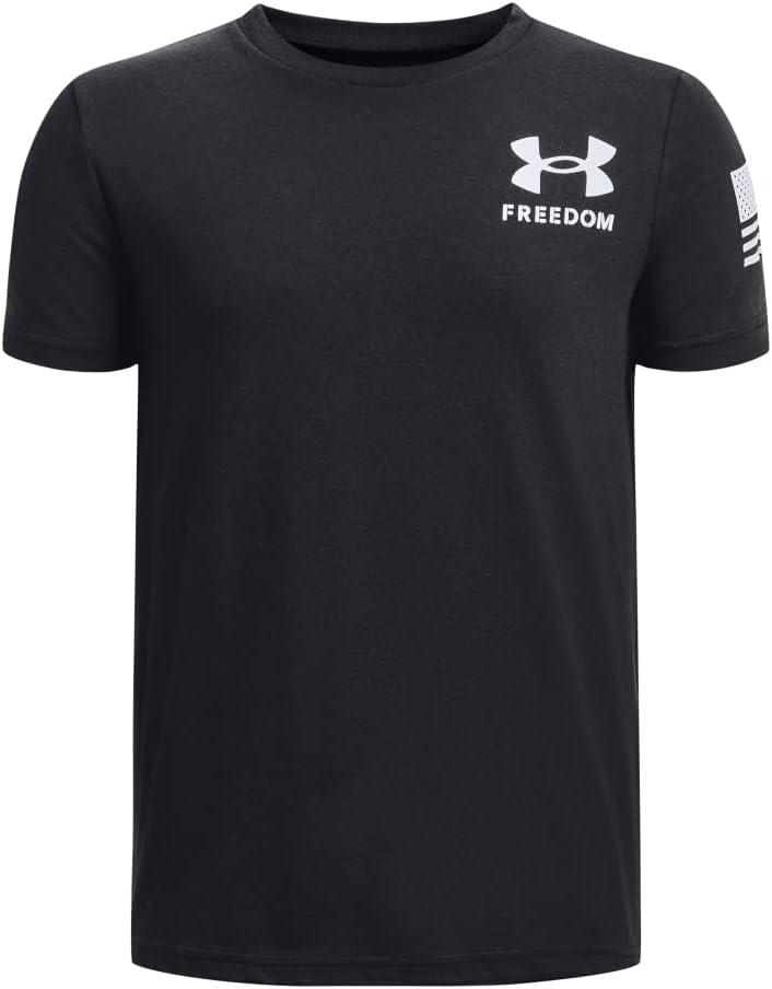 imageUnder Armour Boys New Freedom Flag TShirt002 Black   White