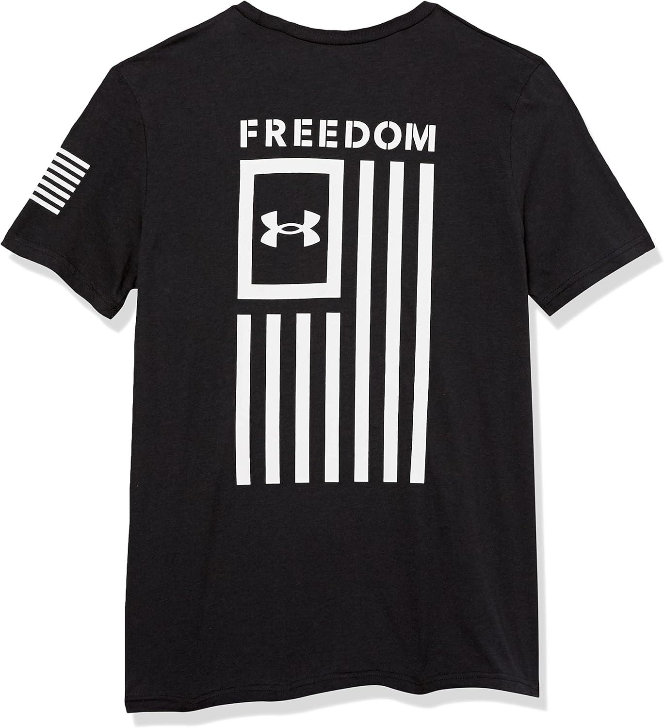 imageUnder Armour Boys New Freedom Flag TShirt002 Black   White