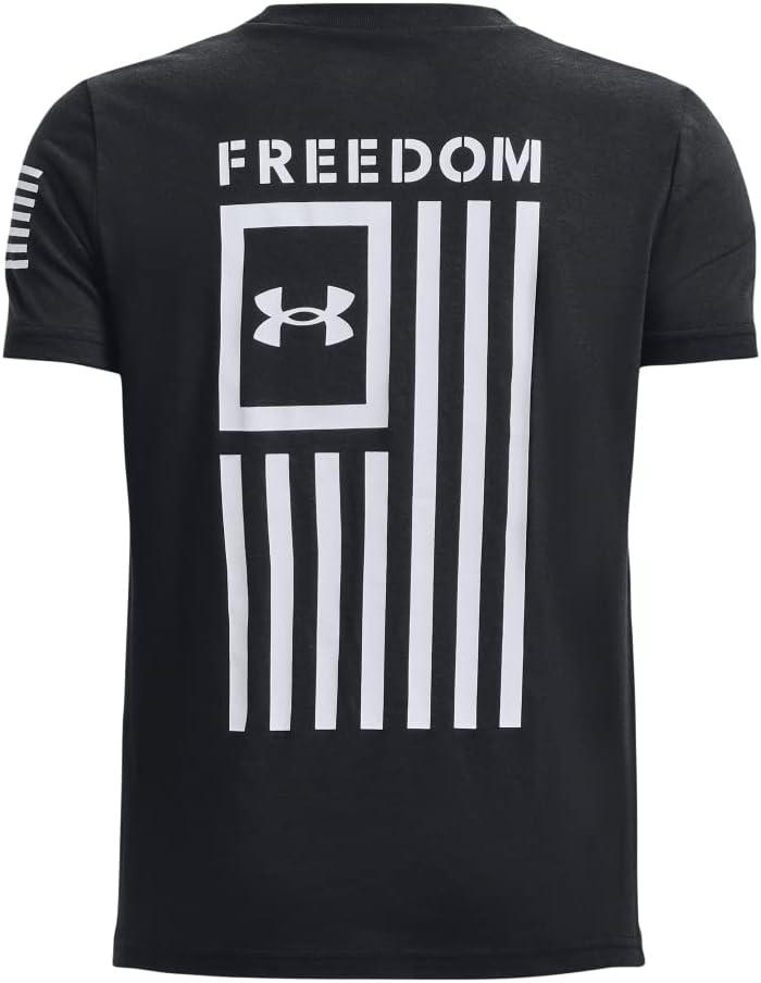 imageUnder Armour Boys New Freedom Flag TShirt002 Black   White