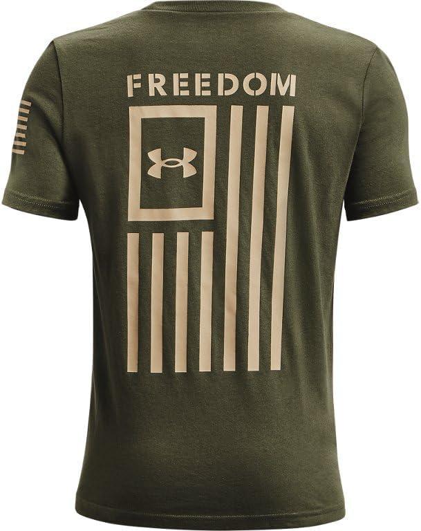 imageUnder Armour Boys New Freedom Flag TShirtMarine Od Green 390Black