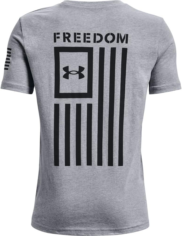 imageUnder Armour Boys New Freedom Flag TShirtSteel Light Heather 035Black