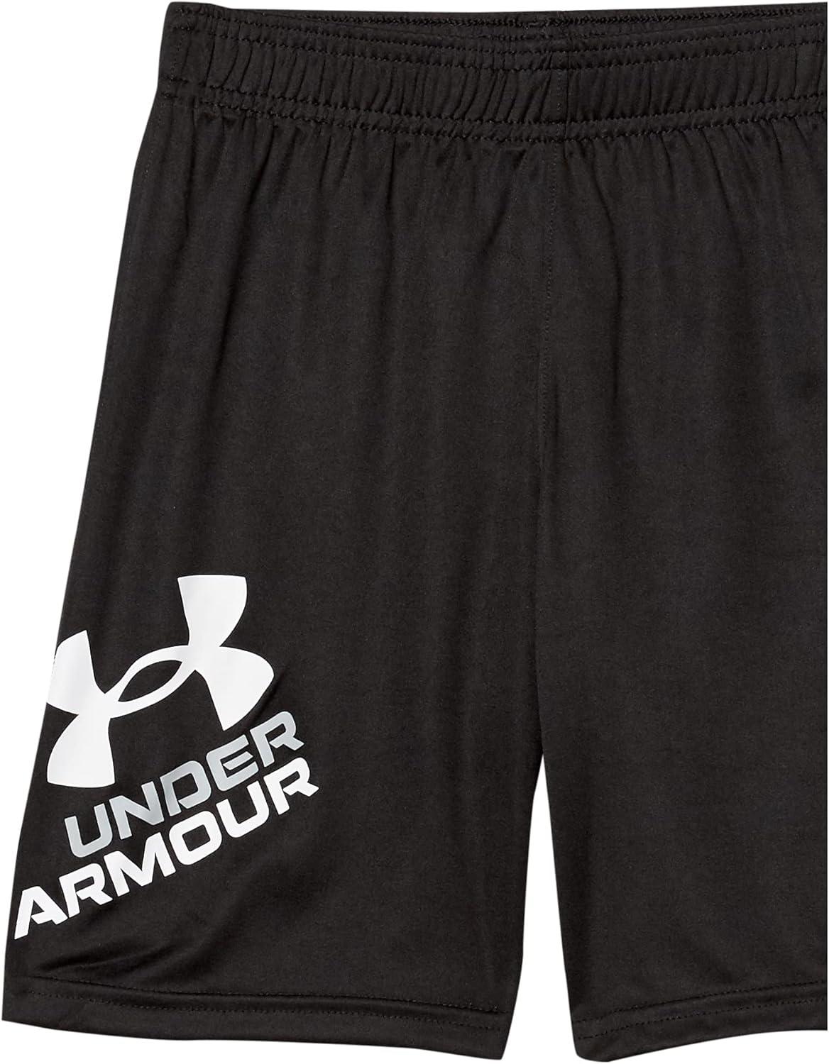 imageUnder Armour Boys Prototype Short Elastic Waistband Soft ampamp ComfortableBlackWhite S21