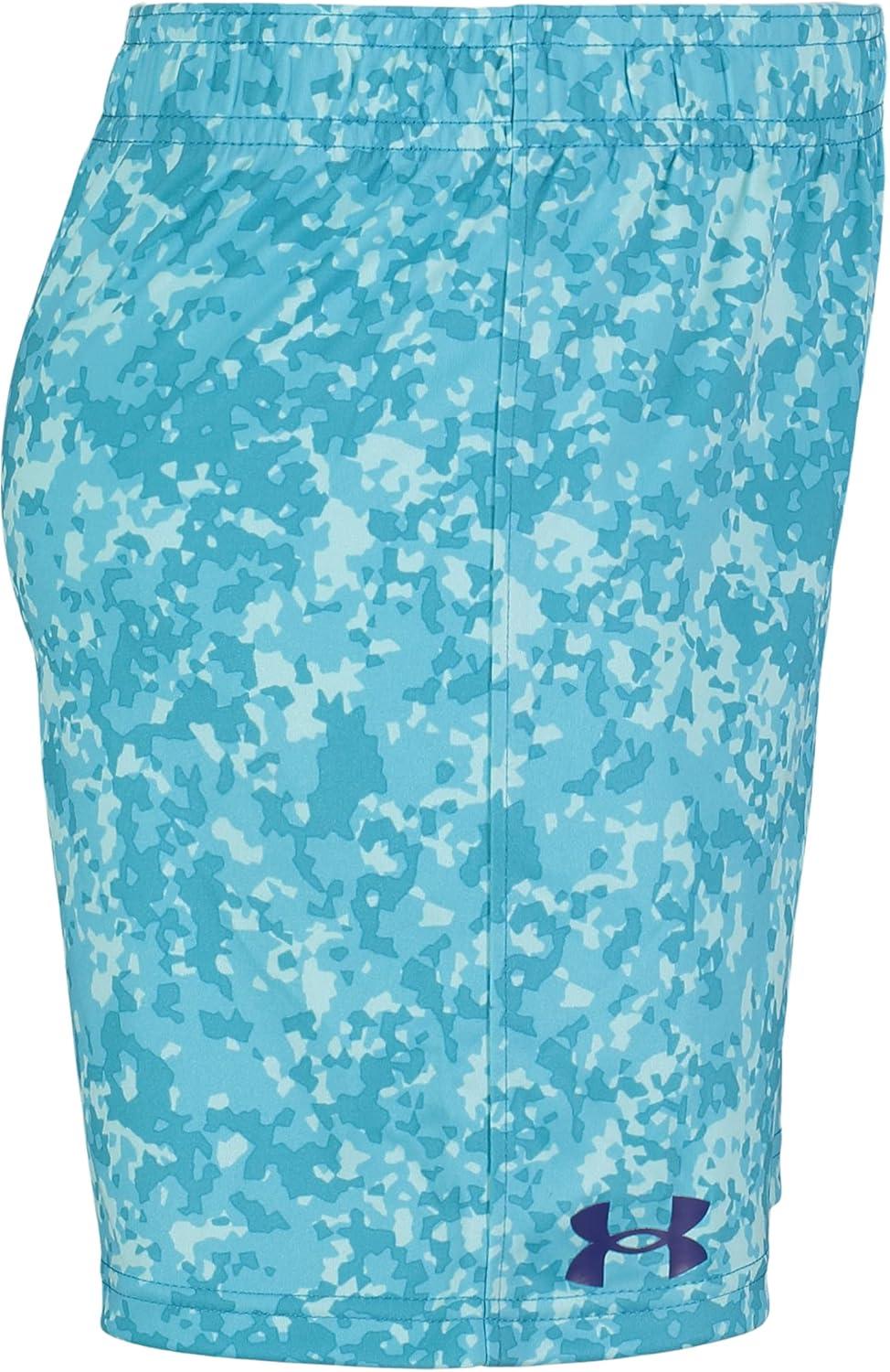 imageUnder Armour Boys Prototype Short Elastic Waistband Soft ampamp ComfortableBlue Surf Speckle