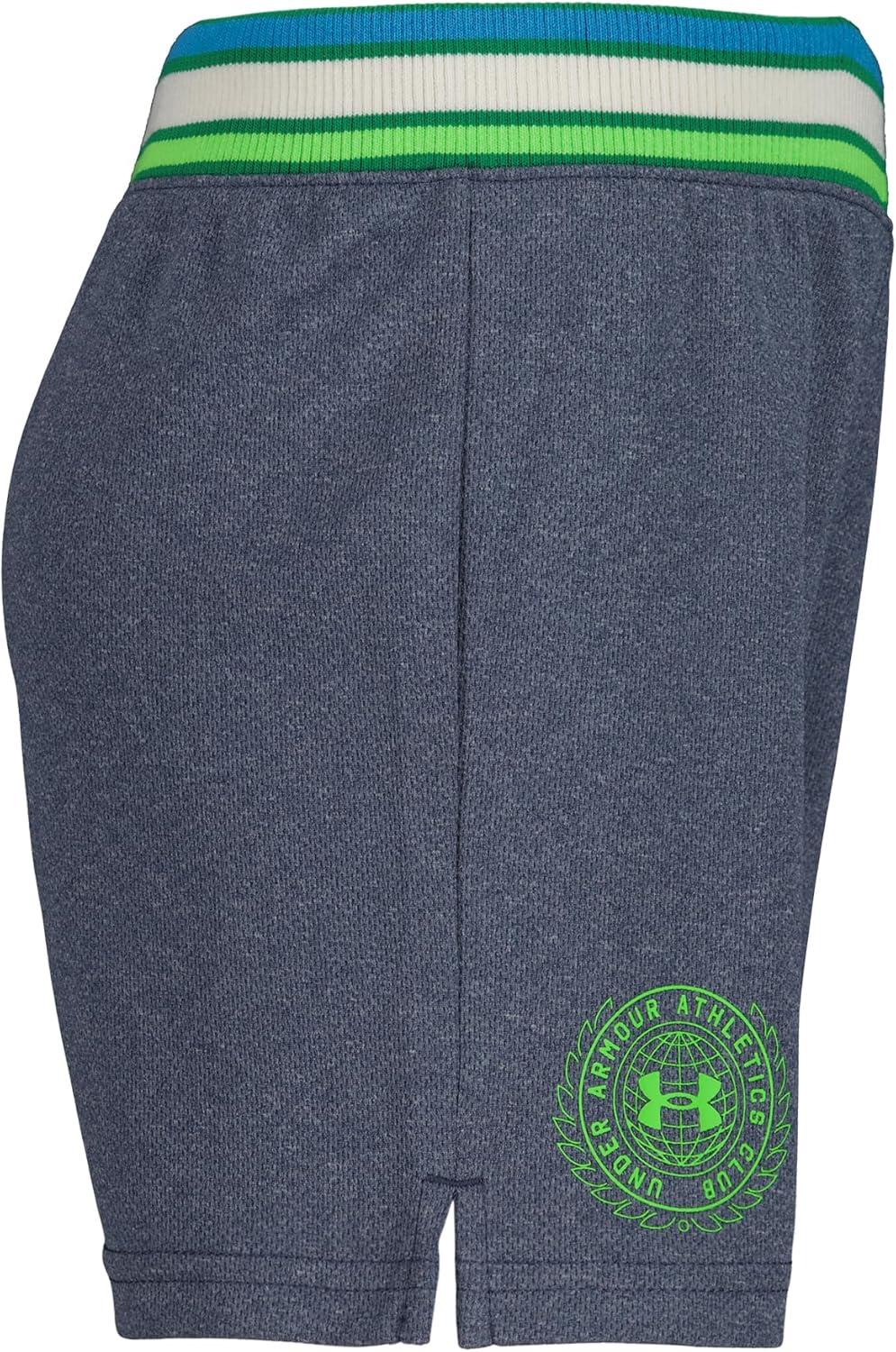 imageUnder Armour Boys Prototype Short Elastic Waistband Soft ampamp ComfortableCourt Mesh Short  Downpour Gray
