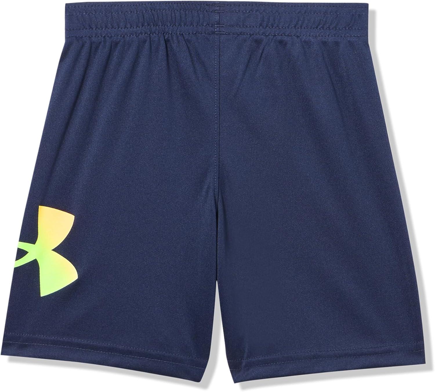 imageUnder Armour Boys Prototype Short Elastic Waistband Soft ampamp ComfortableGradient Striker Short  Midnight Navy