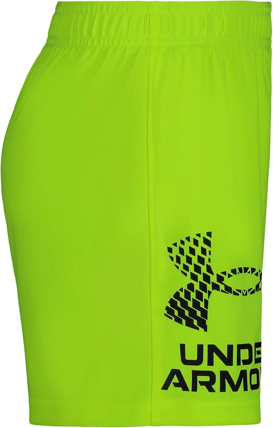 imageUnder Armour Boys Prototype Short Elastic Waistband Soft ampamp ComfortableHivis Yellow