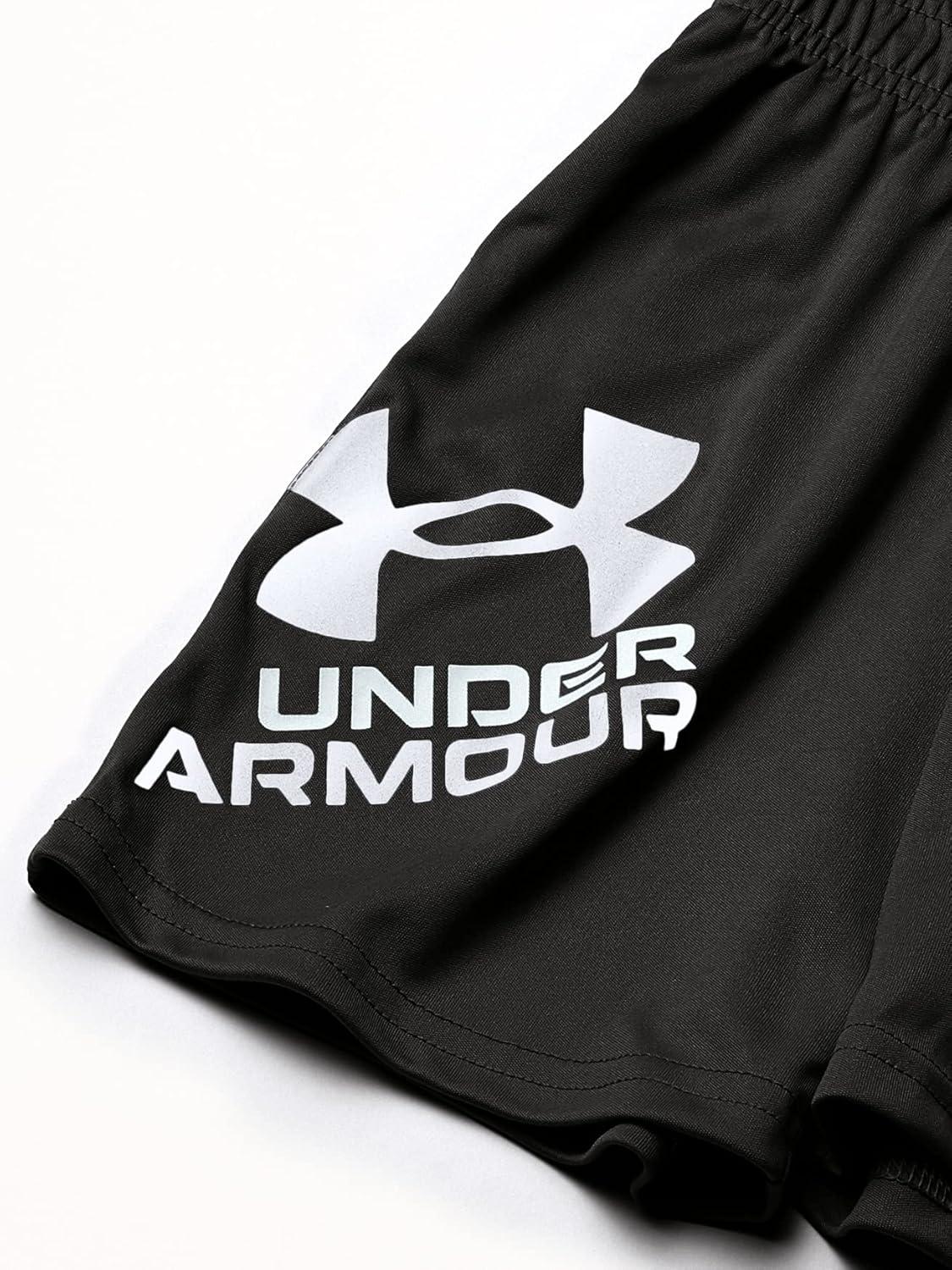 imageUnder Armour Boys Prototype Short Elastic Waistband Soft ampamp ComfortableWhiteBlack