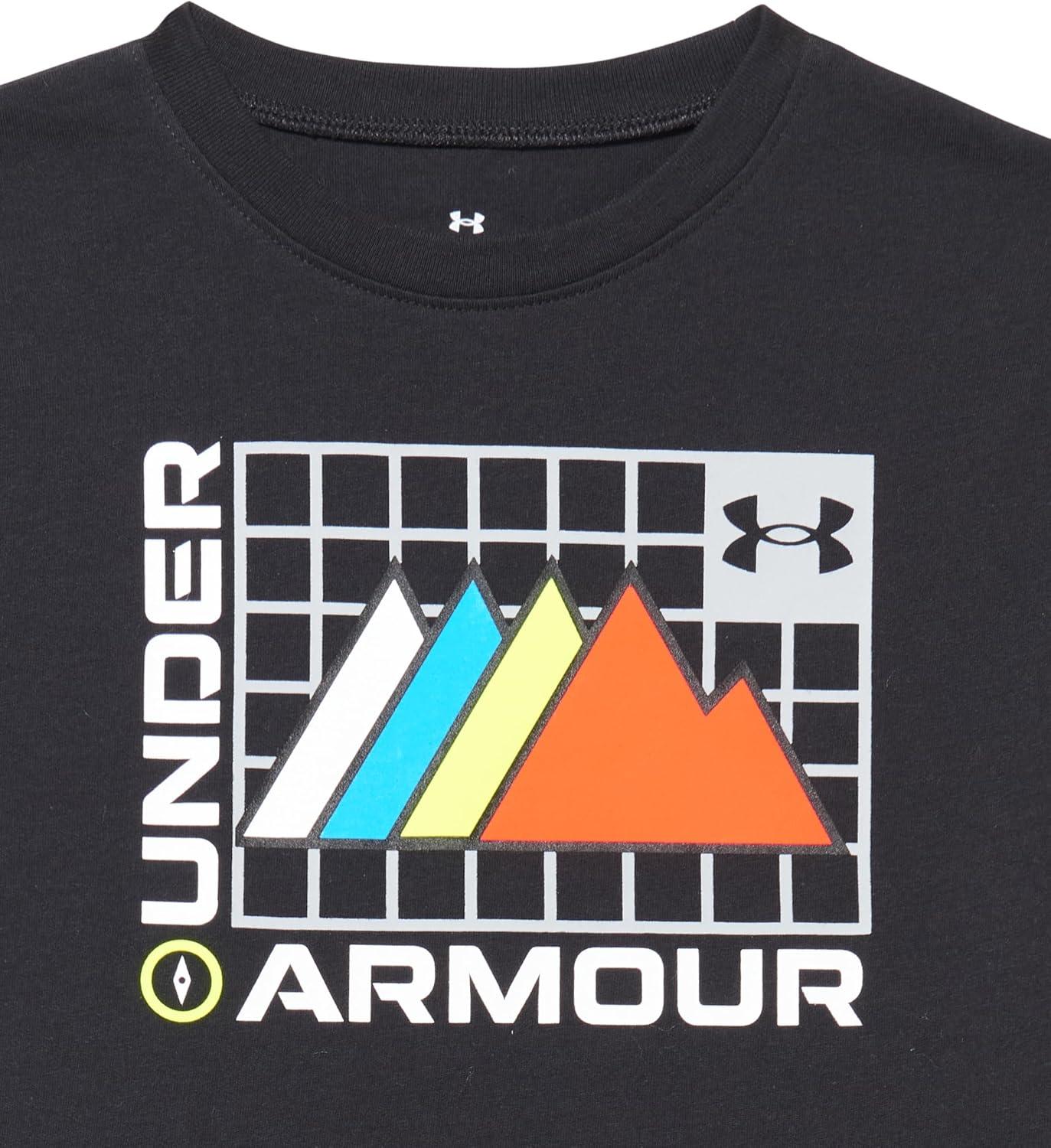 imageUnder Armour Boys Shirt Crewneck Lightweight and BreathableBlack Mountain Tag