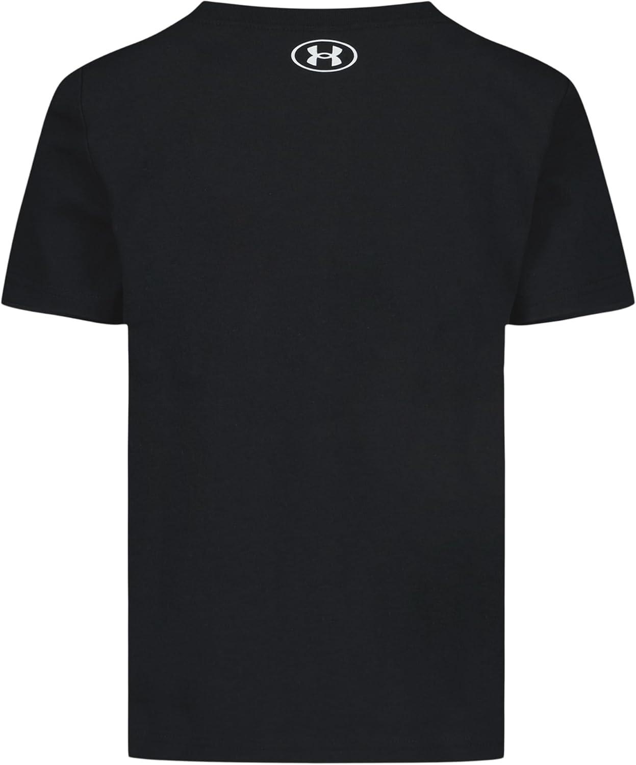 imageUnder Armour Boys Shirt Crewneck Lightweight and BreathableBlack Tech Wordmark