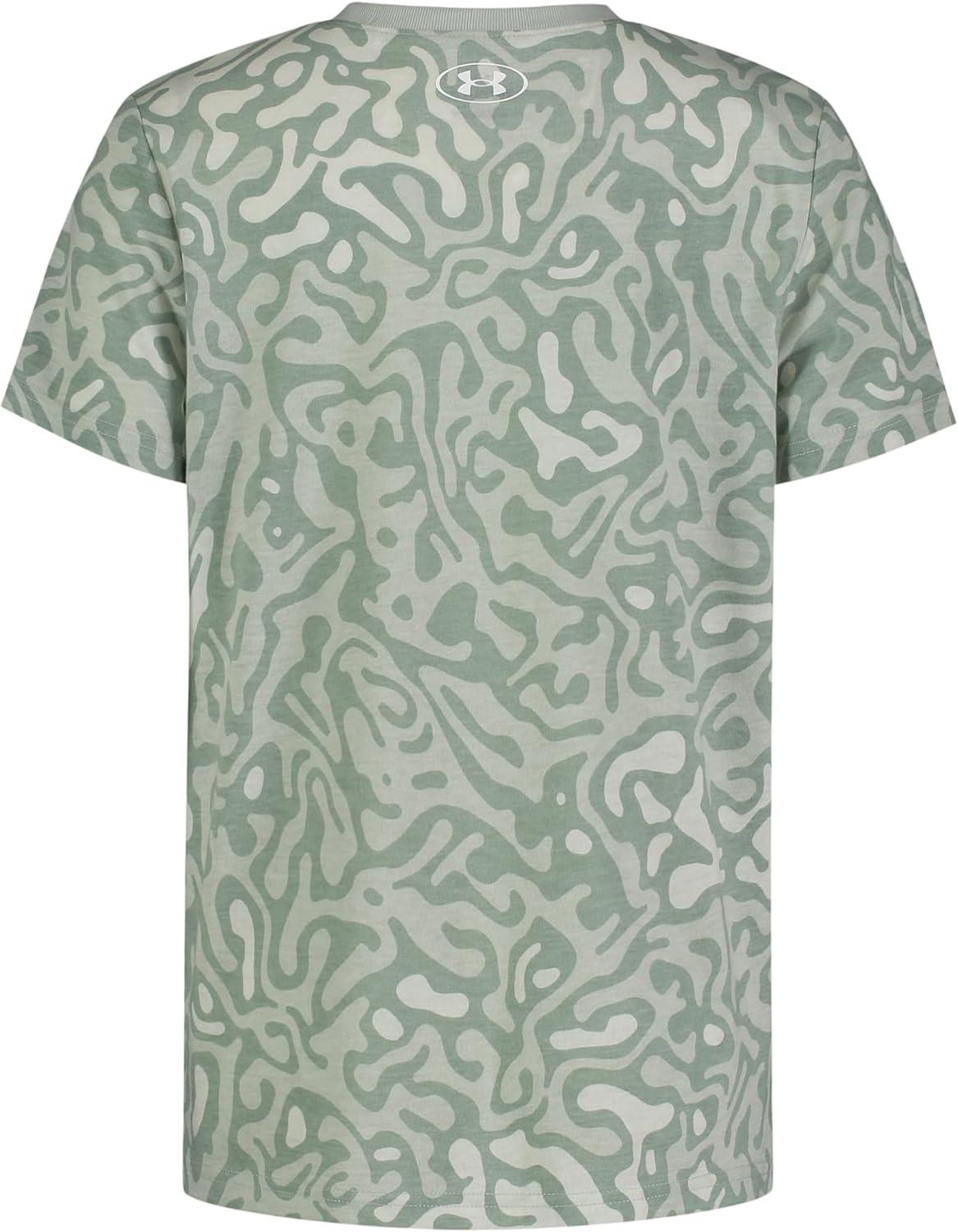 imageUnder Armour Boys Shirt Crewneck Lightweight and BreathableHydro Green Bio Test Logo Tee