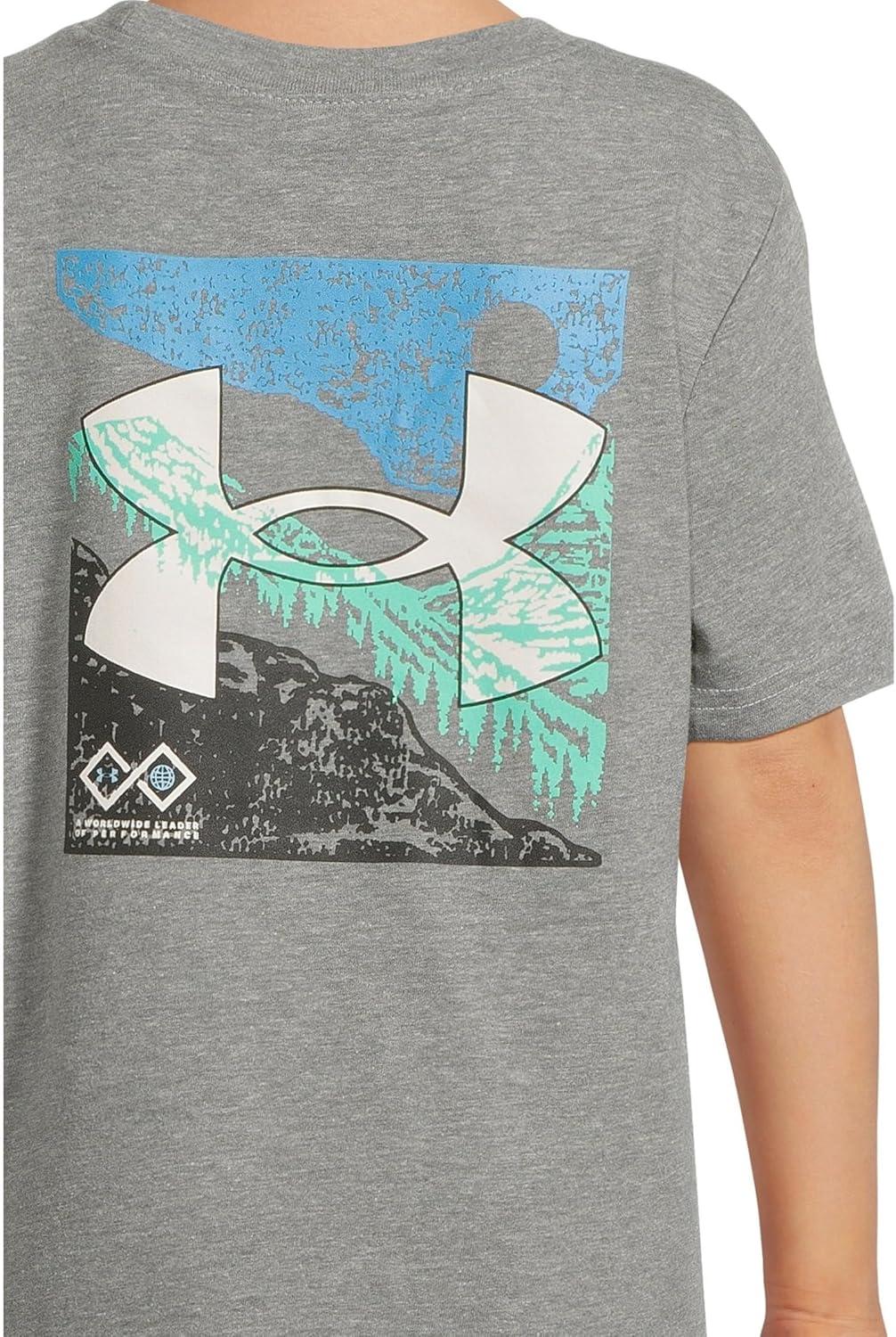 imageUnder Armour Boys Shirt Crewneck Lightweight and BreathablePitch Gray Mountain
