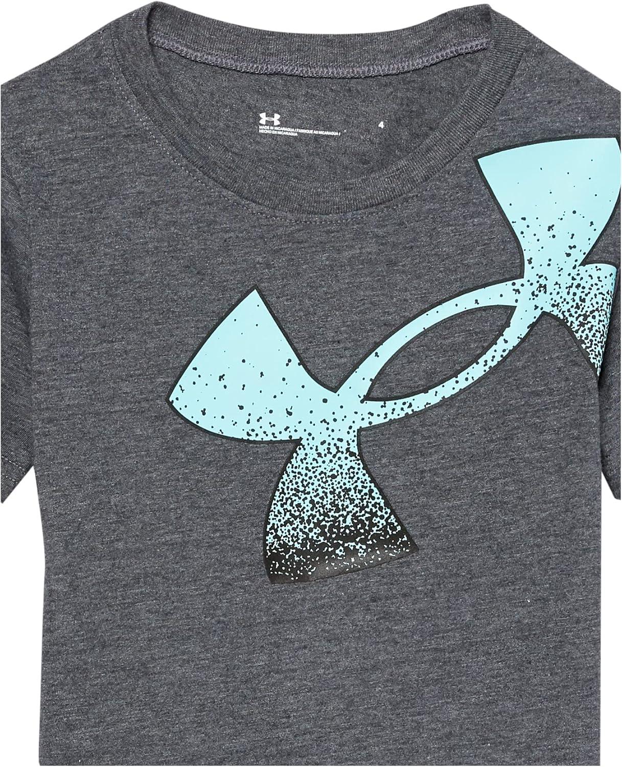 imageUnder Armour Boys Short Sleeve Shirt Crewneck Lightweight and BreathableBlack Splatter