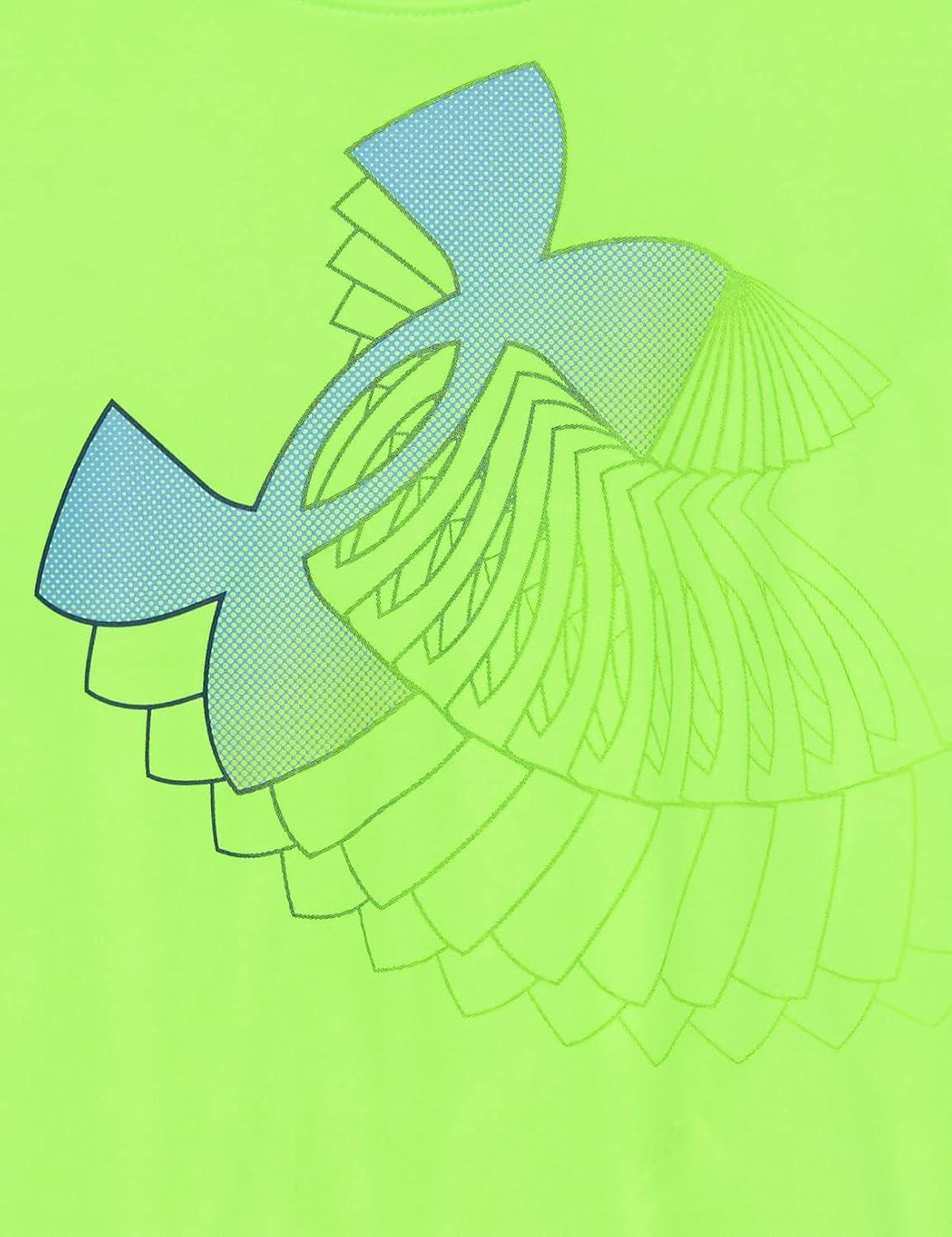 imageUnder Armour Boys Short Sleeve Shirt Crewneck Lightweight and BreathableLime Surge Spiral