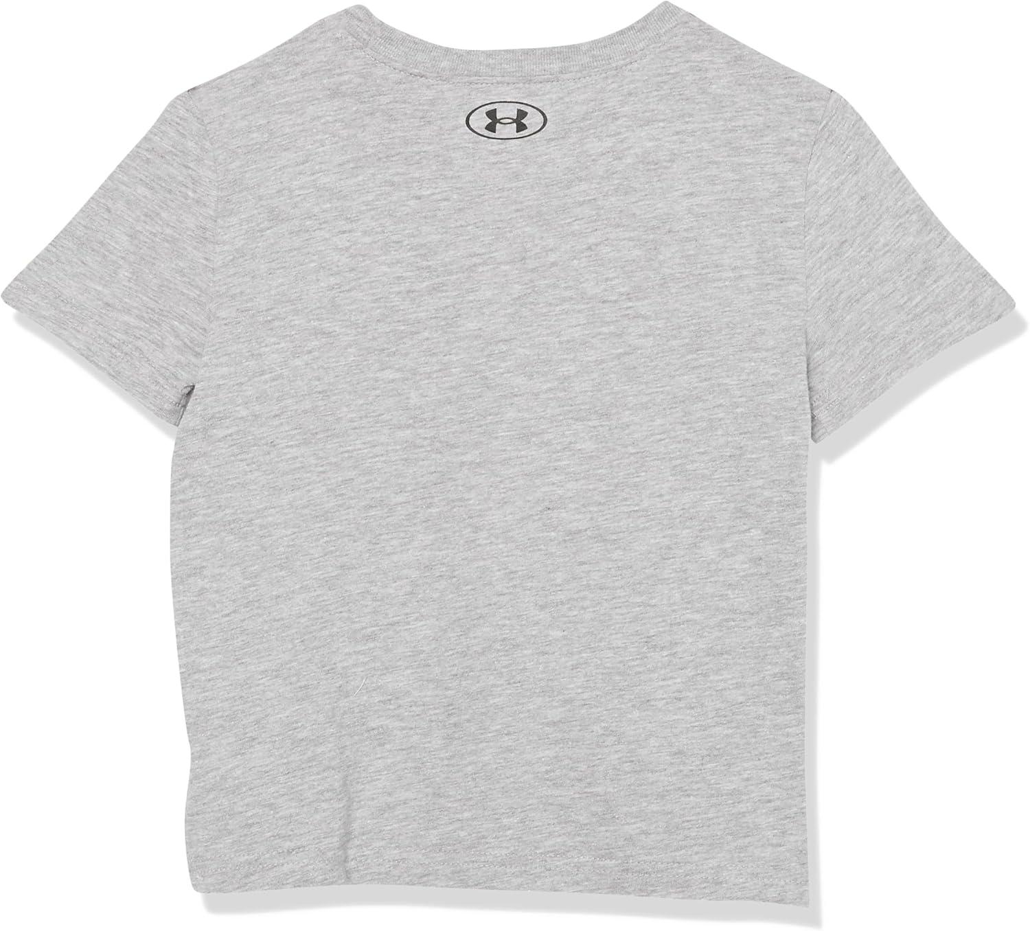imageUnder Armour Boys Short Sleeve Shirt Crewneck Lightweight and BreathableMod Gray Verbiage