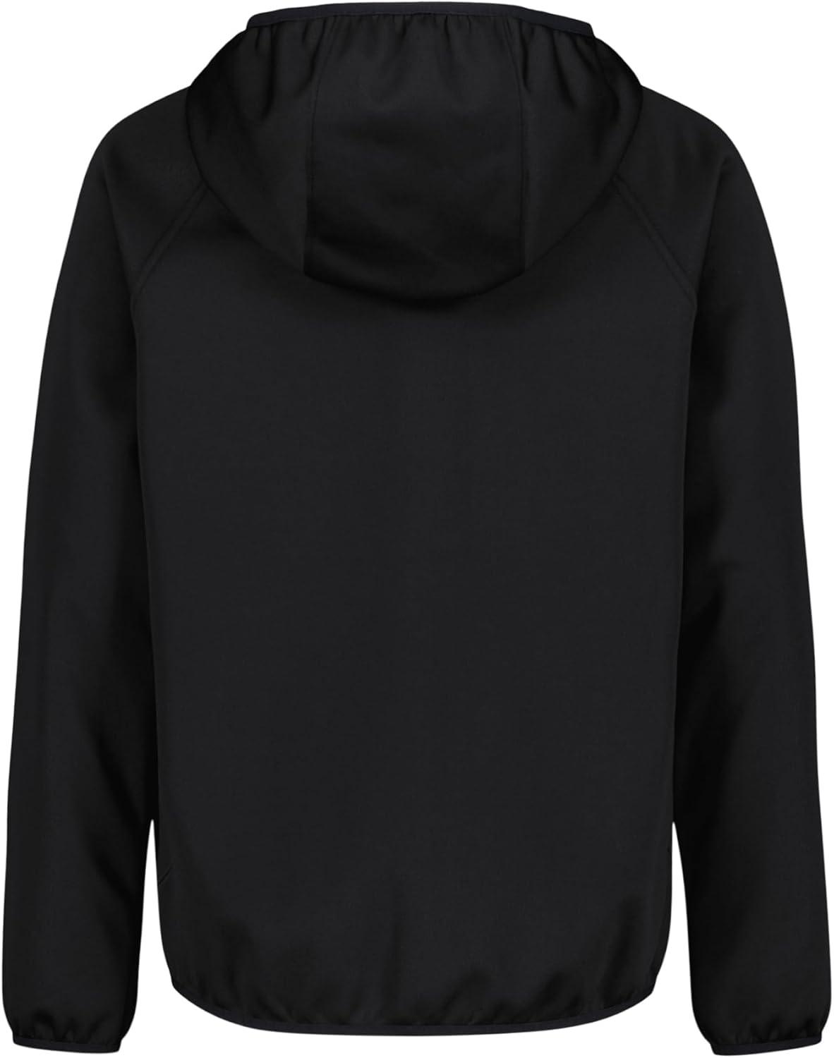 imageUnder Armour Boys Sim Softshell Jacket Hooded with Zipper Closure WaterResistant ampamp LightweightBlack