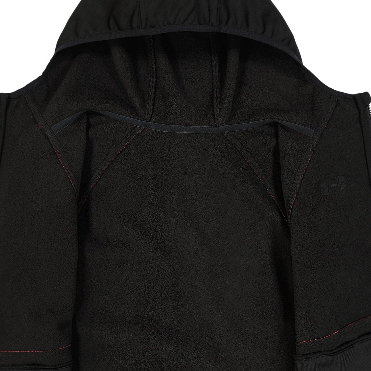 imageUnder Armour Boys Sim Softshell Jacket Hooded with Zipper Closure WaterResistant ampamp LightweightRed