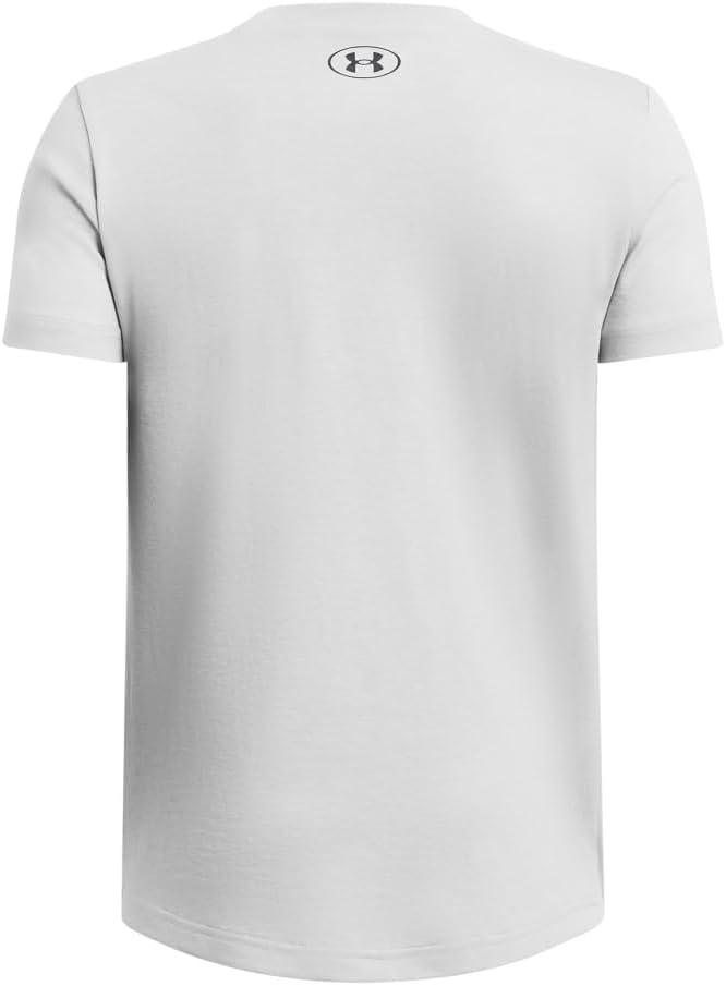 imageUnder Armour Boys Sportstyle Left Chest ShortSleeve TShirt011 Mod Gray Medium Heather   Black
