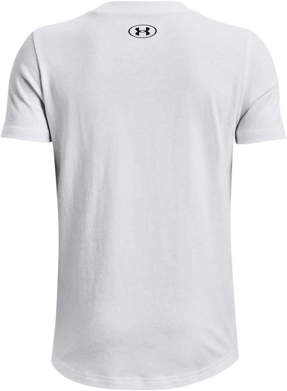 imageUnder Armour Boys Sportstyle Left Chest ShortSleeve TShirt100 White   Black