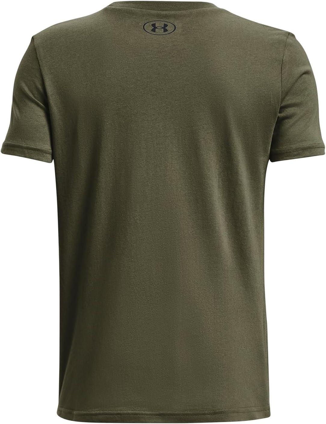 imageUnder Armour Boys Sportstyle Left Chest ShortSleeve TShirt390 Marine Od Green   Black