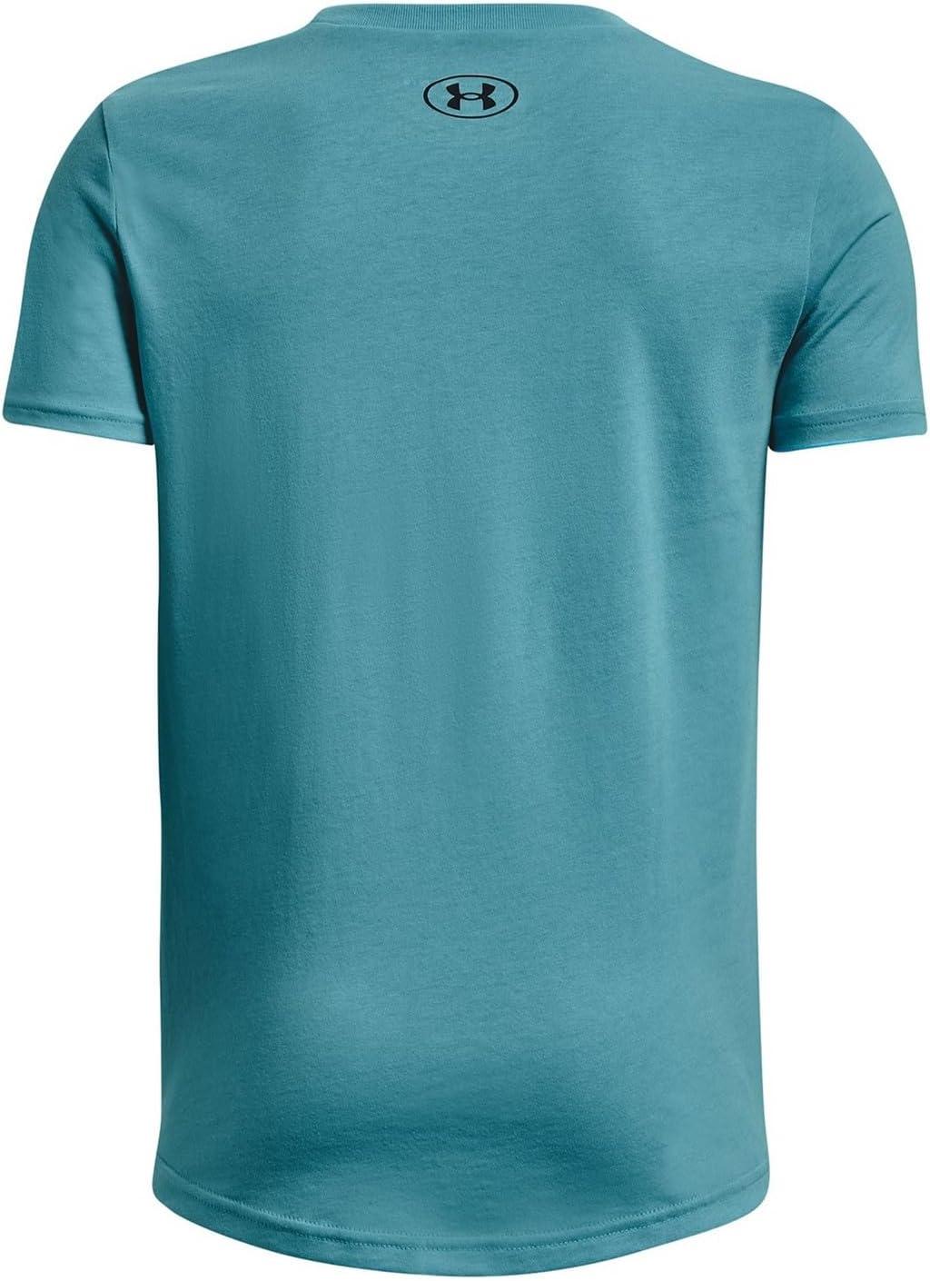 imageUnder Armour Boys Sportstyle Left Chest ShortSleeve TShirt433 Glacier Blue  Black  Black