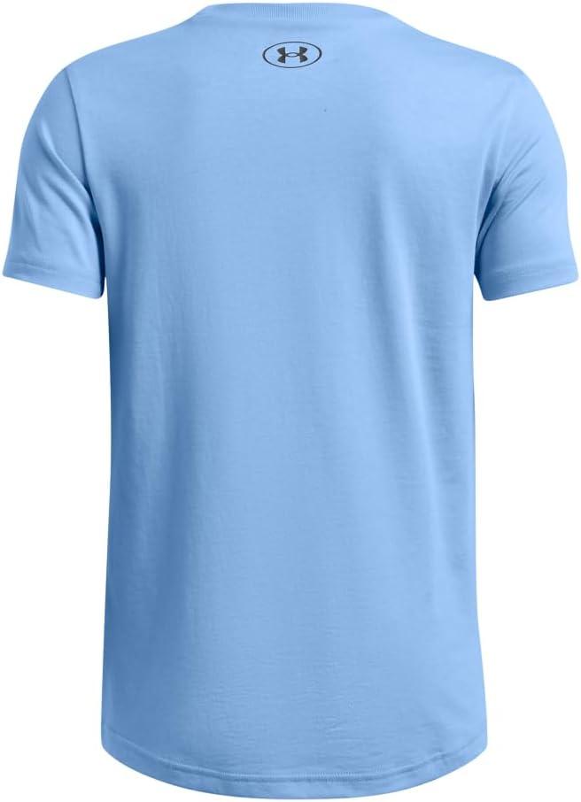 imageUnder Armour Boys Sportstyle Left Chest ShortSleeve TShirt465 Horizon Blue   Black