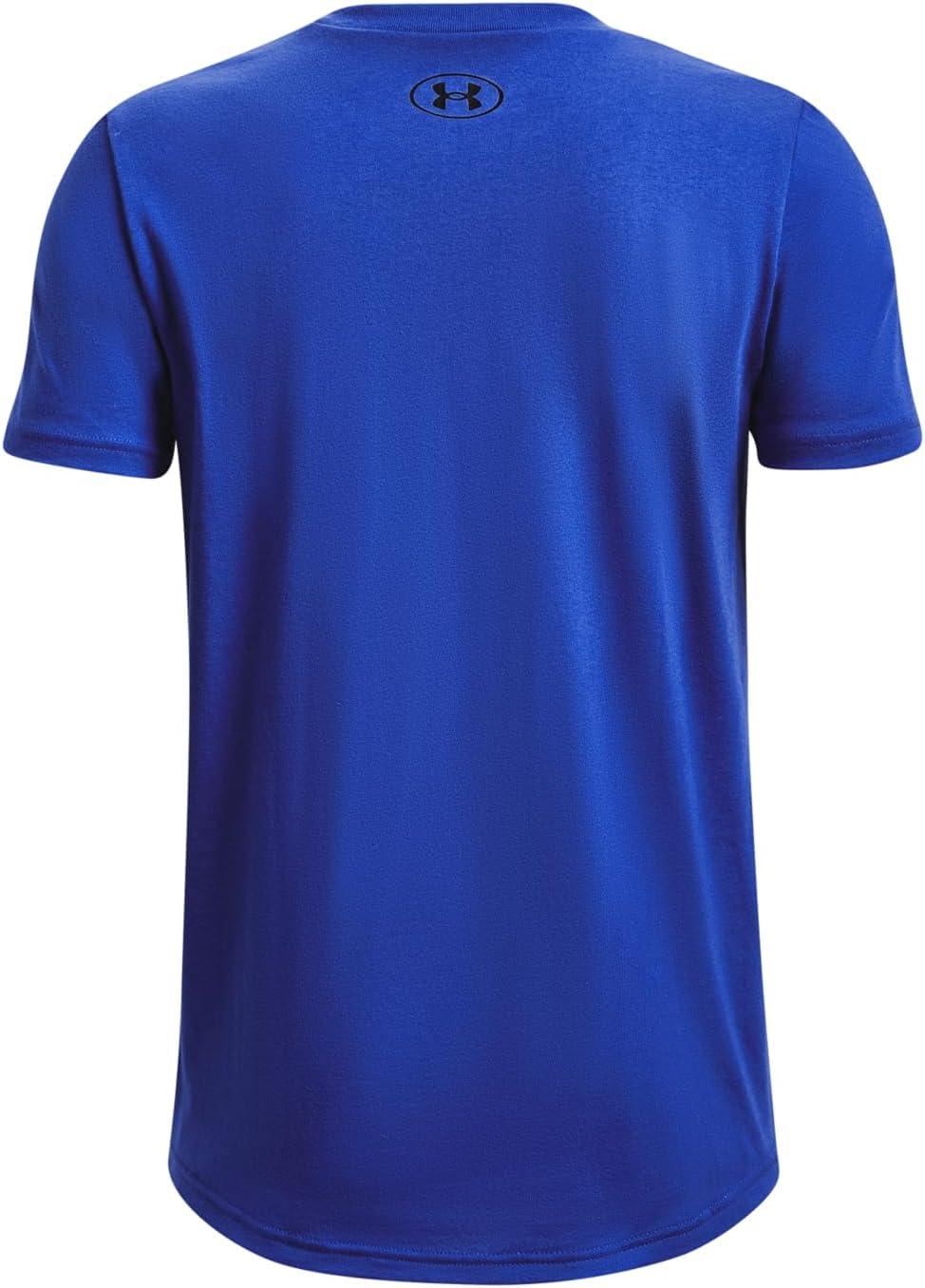 imageUnder Armour Boys Sportstyle Left Chest ShortSleeve TShirt486 Versa Blue   Black
