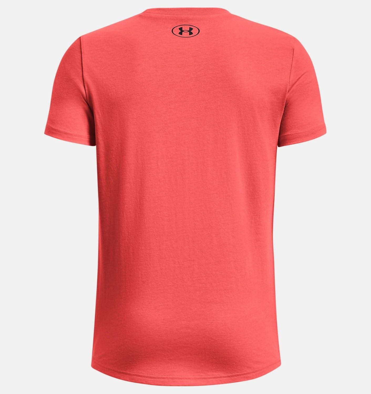 imageUnder Armour Boys Sportstyle Left Chest ShortSleeve TShirt691 Venom Red   Black