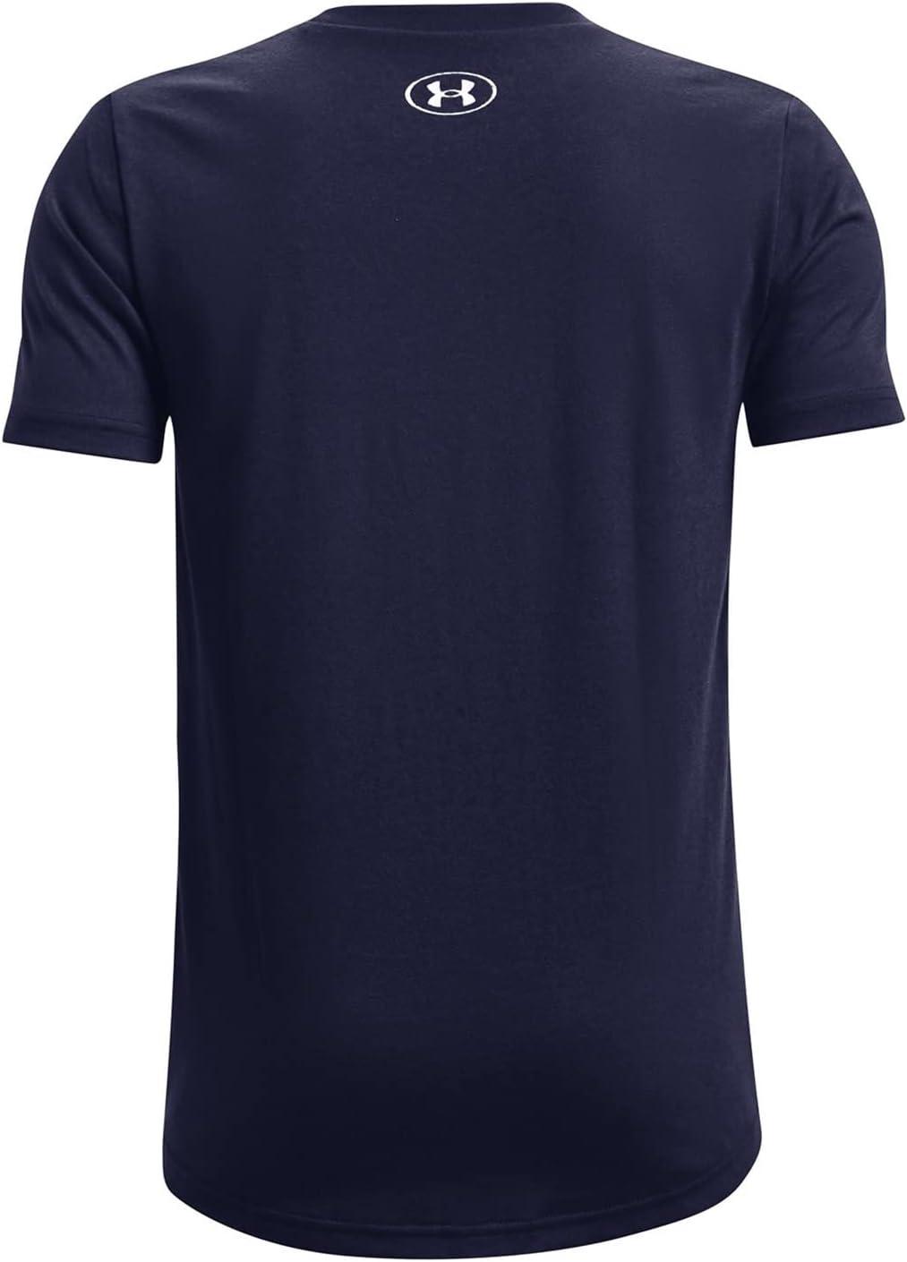 imageUnder Armour Boys Sportstyle Left Chest ShortSleeve TShirtMidnight Navy 410Black