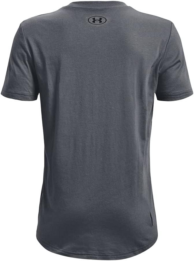 imageUnder Armour Boys Sportstyle Left Chest ShortSleeve TShirtPitch Gray 012Black
