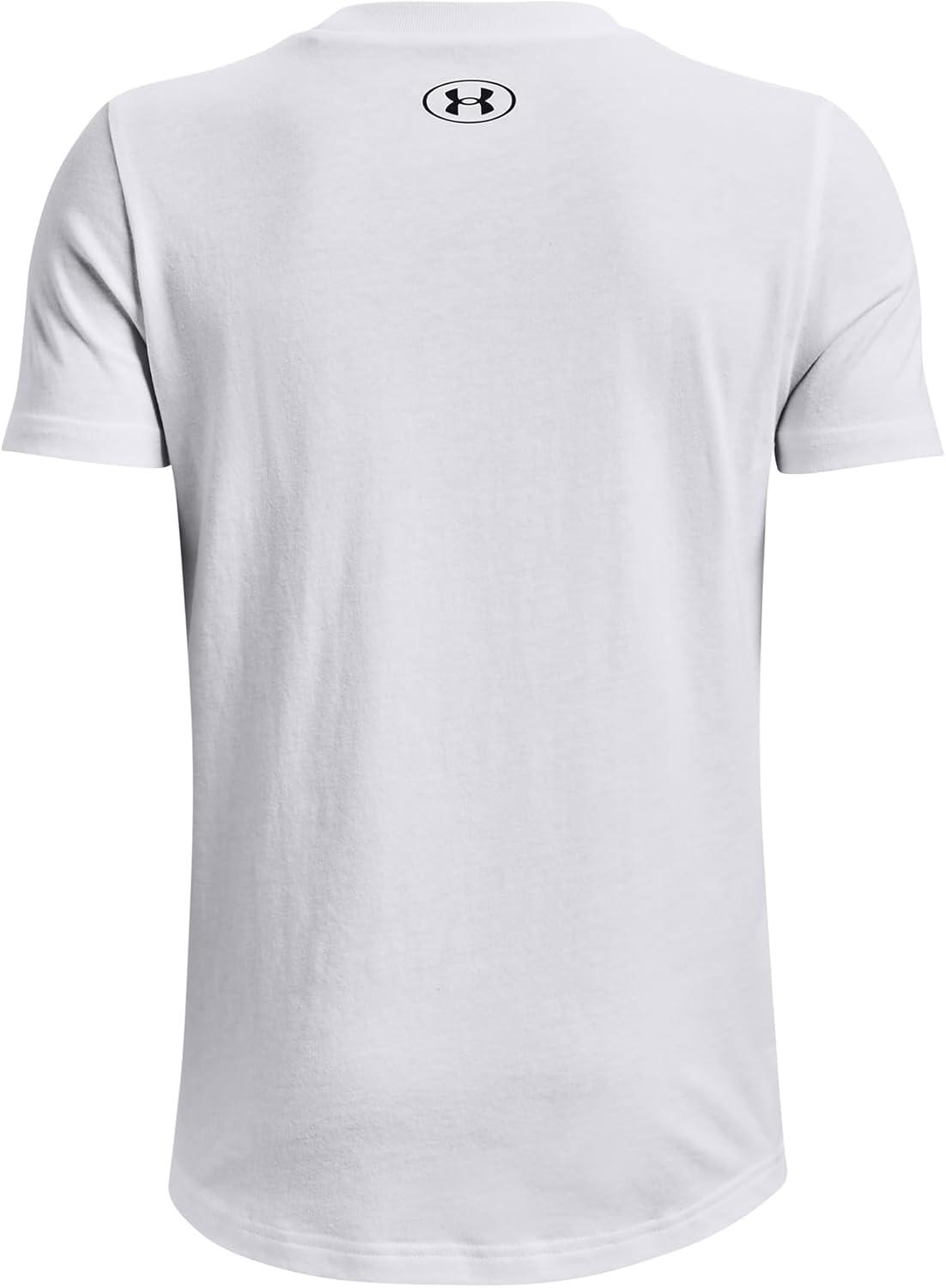 imageUnder Armour Boys Sportstyle Left Chest ShortSleeve TShirtWhite 100Black