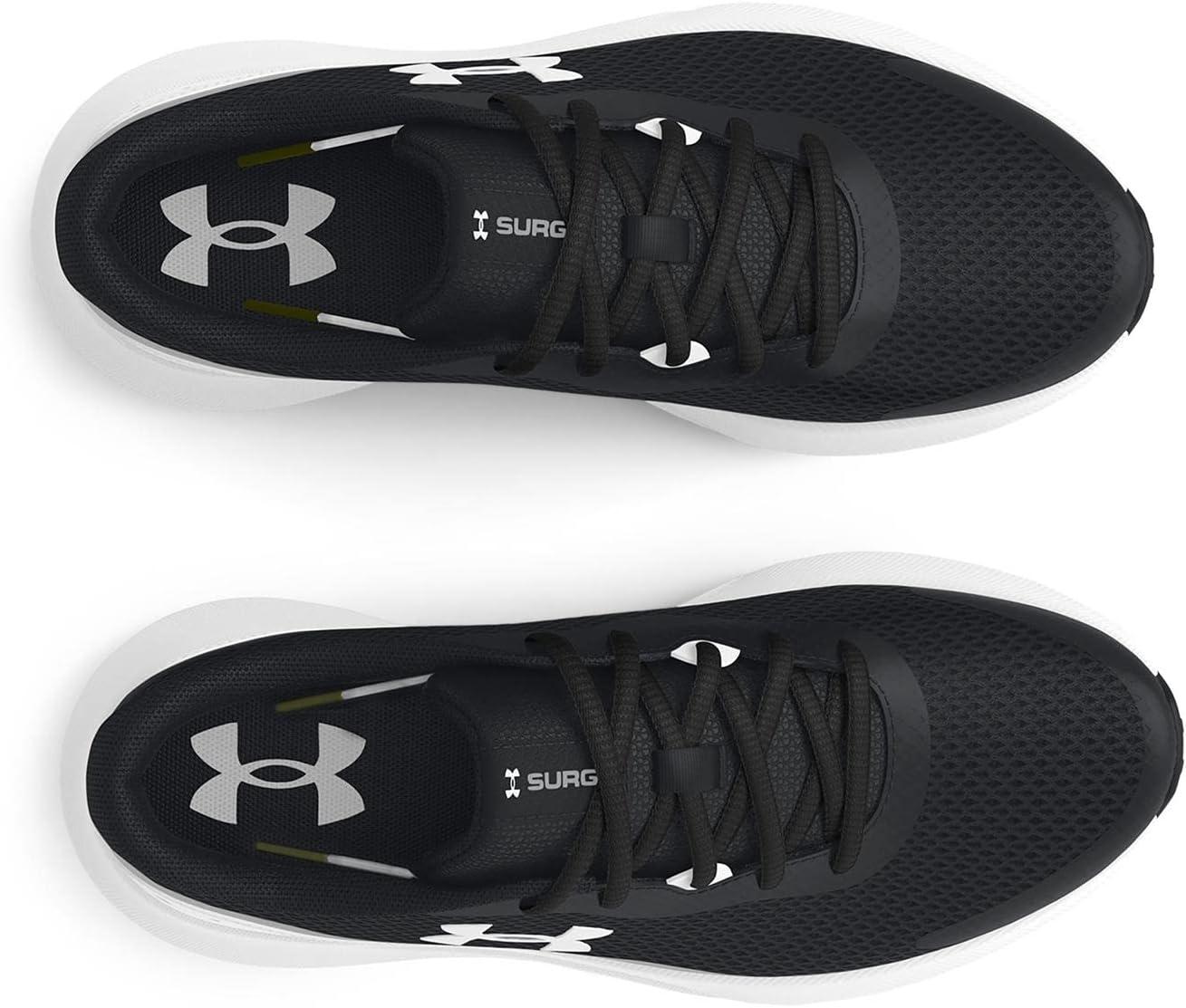 imageUnder Armour Boys Surge 3 Running ShoeBlackWhite