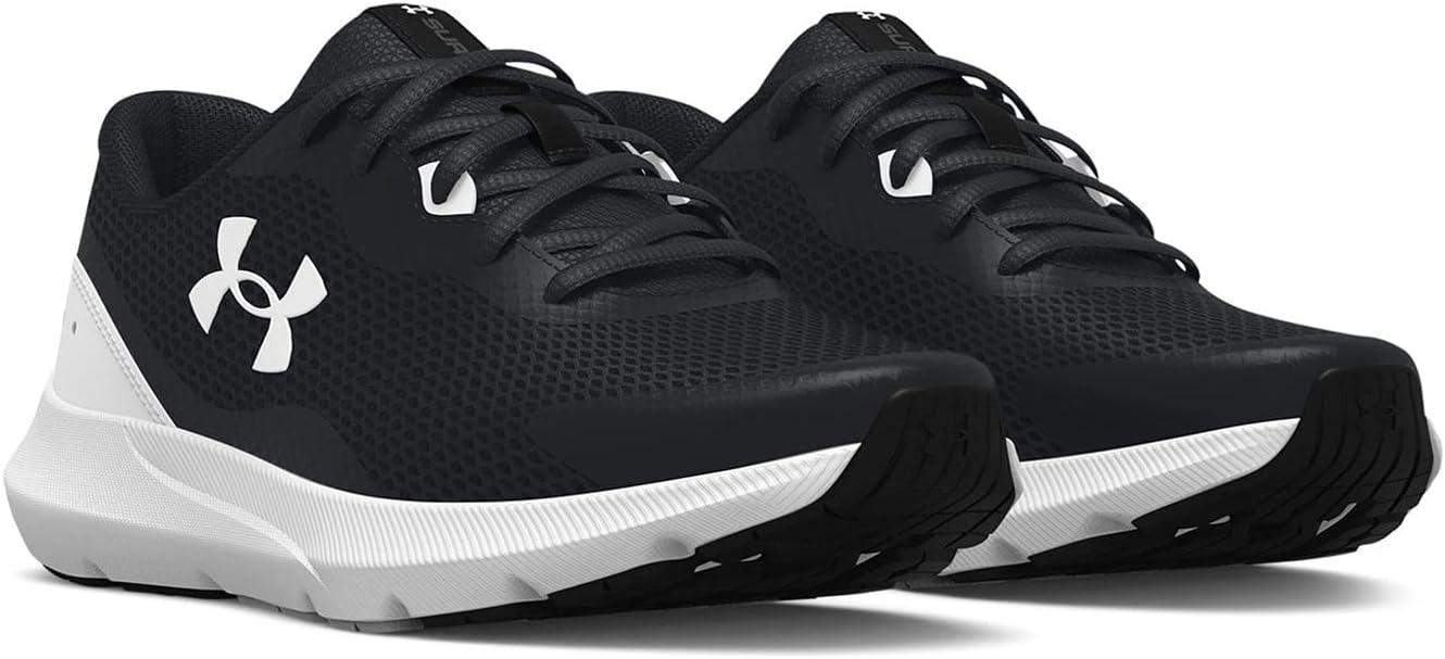 imageUnder Armour Boys Surge 3 Running ShoeBlackWhite