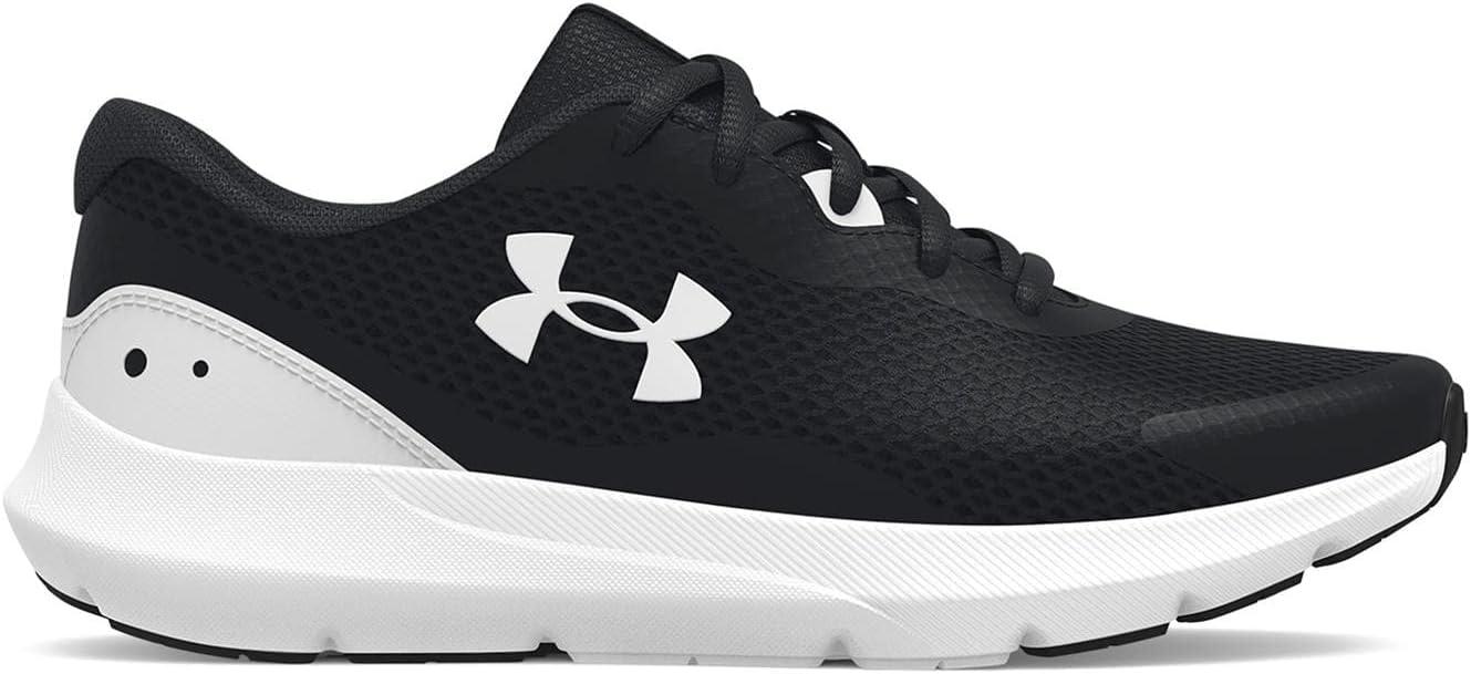 imageUnder Armour Boys Surge 3 Running ShoeBlackWhite