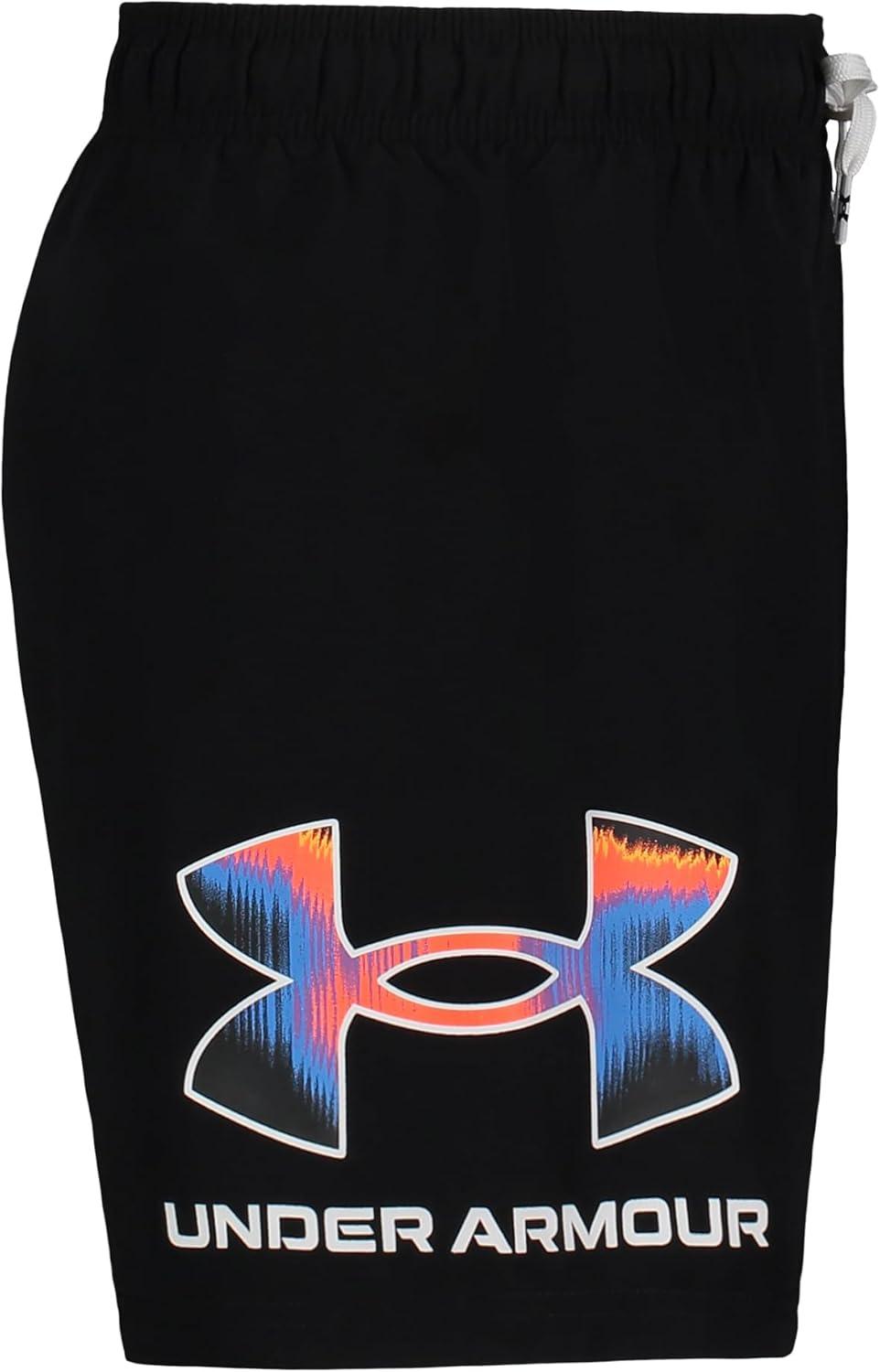 imageUnder Armour Boys Swim Trunk Shorts Lightweight ampamp Water Repelling Quick Dry MaterialBlack Core Volley