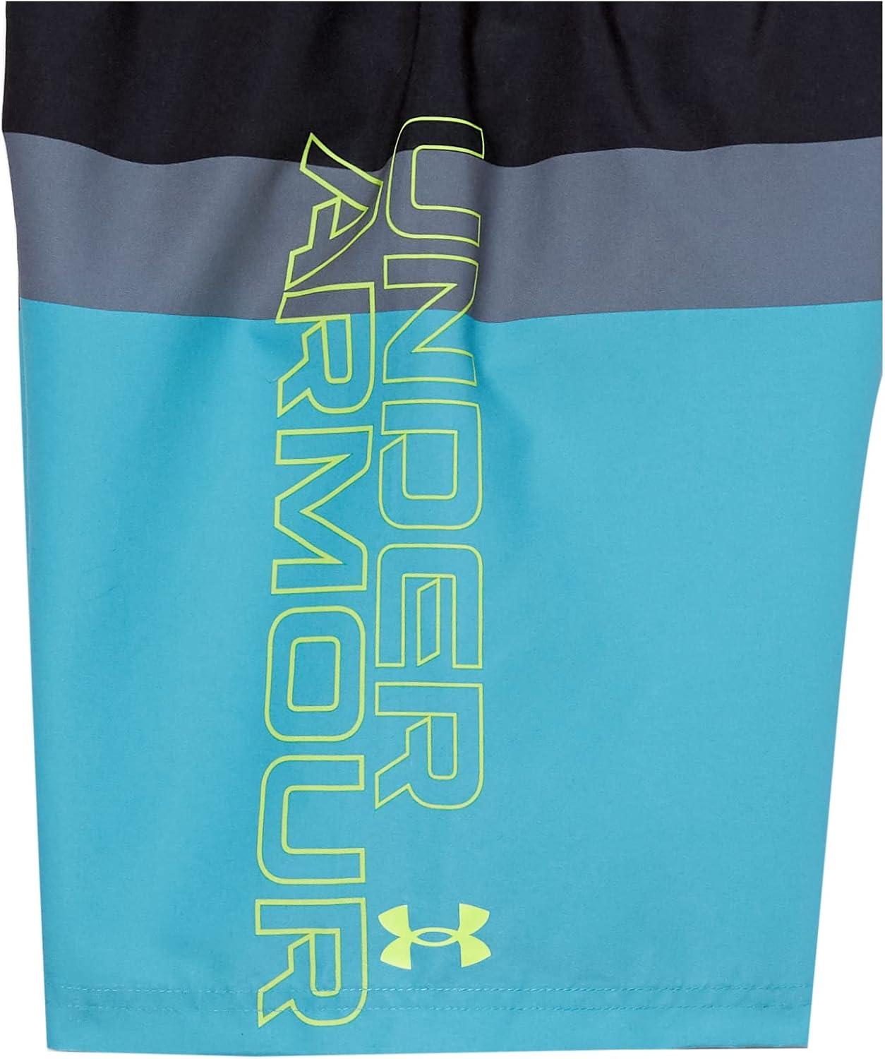 imageUnder Armour Boys Swim Trunk Shorts Lightweight ampamp Water Repelling Quick Dry MaterialBlack Triblock