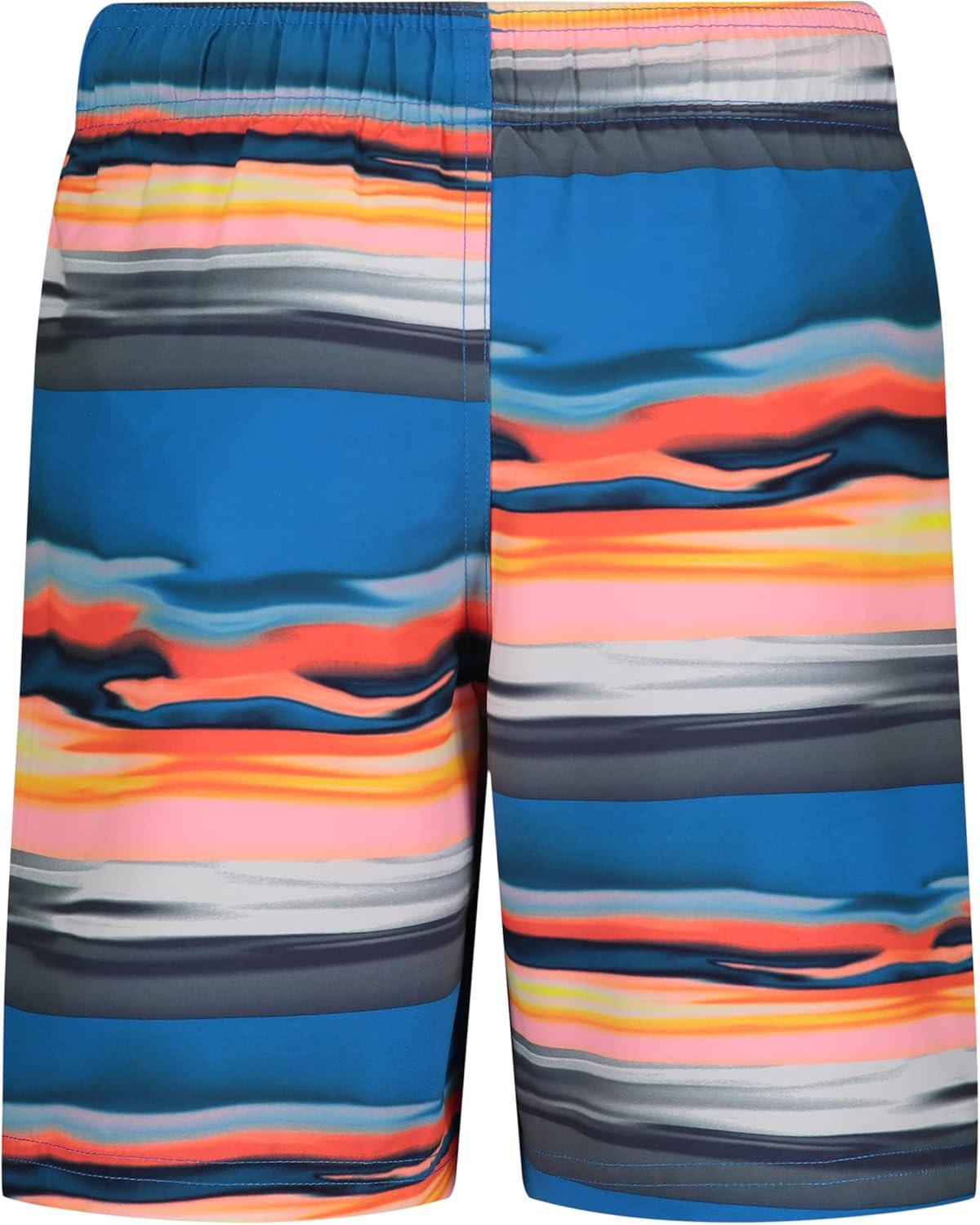 imageUnder Armour Boys Swim Trunk Shorts Lightweight ampamp Water Repelling Quick Dry MaterialBlue Circuit Stripe