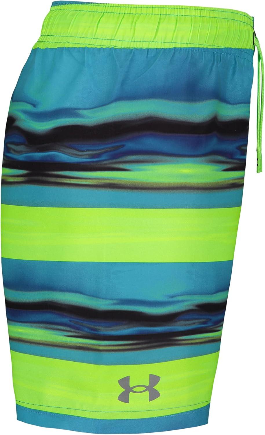 imageUnder Armour Boys Swim Trunk Shorts Lightweight ampamp Water Repelling Quick Dry MaterialGlacier Blue Stripe