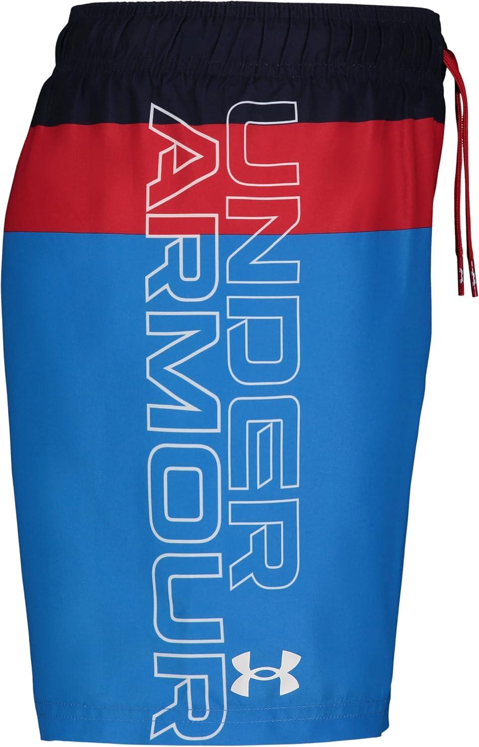 imageUnder Armour Boys Swim Trunk Shorts Lightweight ampamp Water Repelling Quick Dry MaterialMidnight Navy Triblock