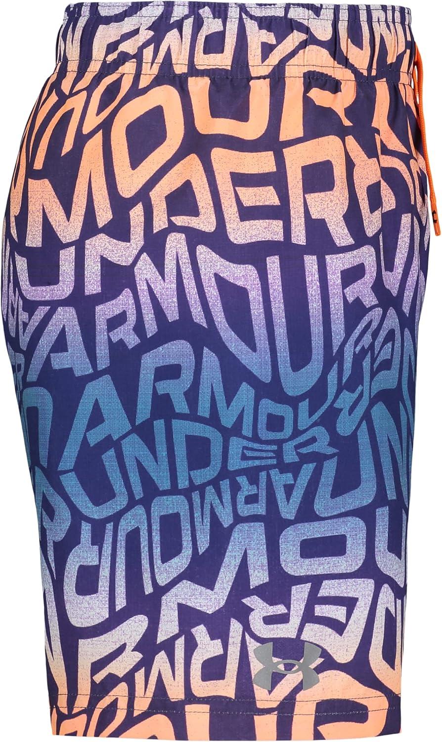 imageUnder Armour Boys Swim Trunk Shorts Lightweight ampamp Water Repelling Quick Dry MaterialMidnight Navy Warp
