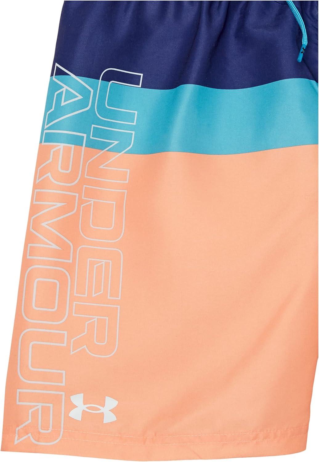 imageUnder Armour Boys Swim Trunk Shorts Lightweight ampamp Water Repelling Quick Dry MaterialSonar Blue Triblock