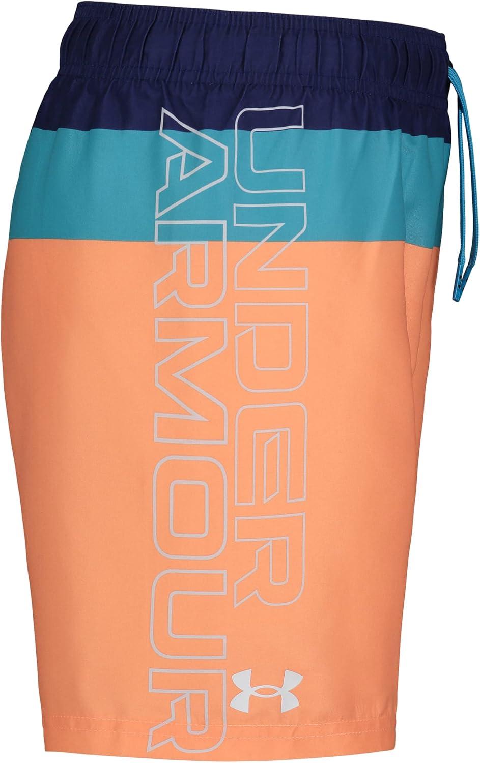imageUnder Armour Boys Swim Trunk Shorts Lightweight ampamp Water Repelling Quick Dry MaterialSonar Blue Triblock