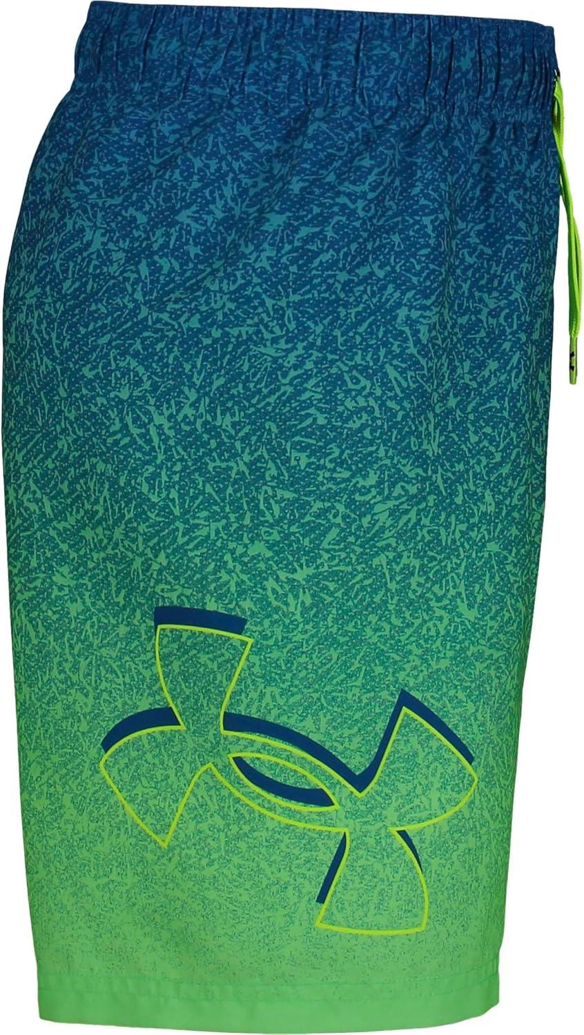 imageUnder Armour Boys Swim Trunk Shorts Lightweight ampamp Water Repelling Quick Dry MaterialTipped Matrix Green
