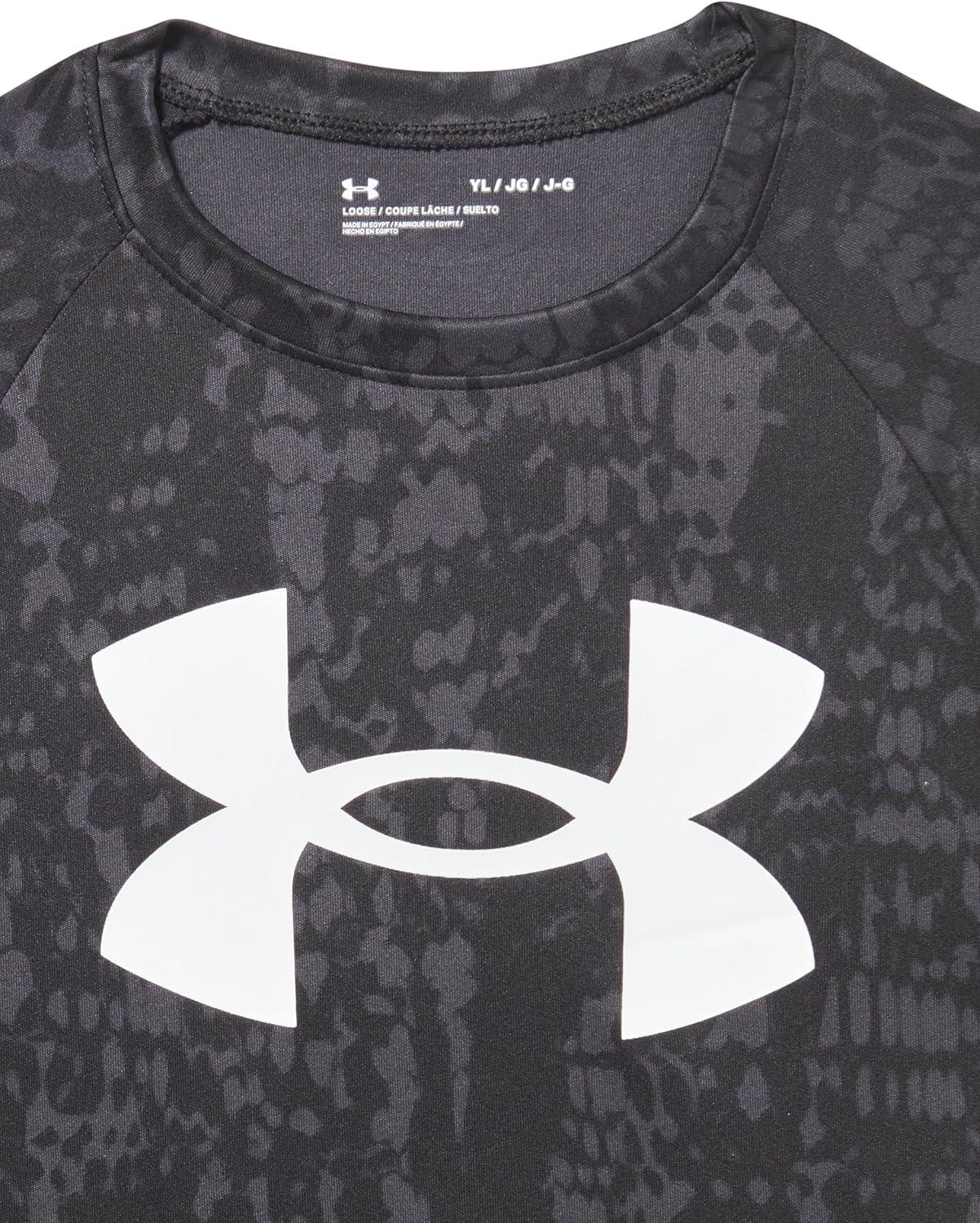 imageUnder Armour Boys Tech Big Logo Printed ShortSleeve TShirt010 Black   White