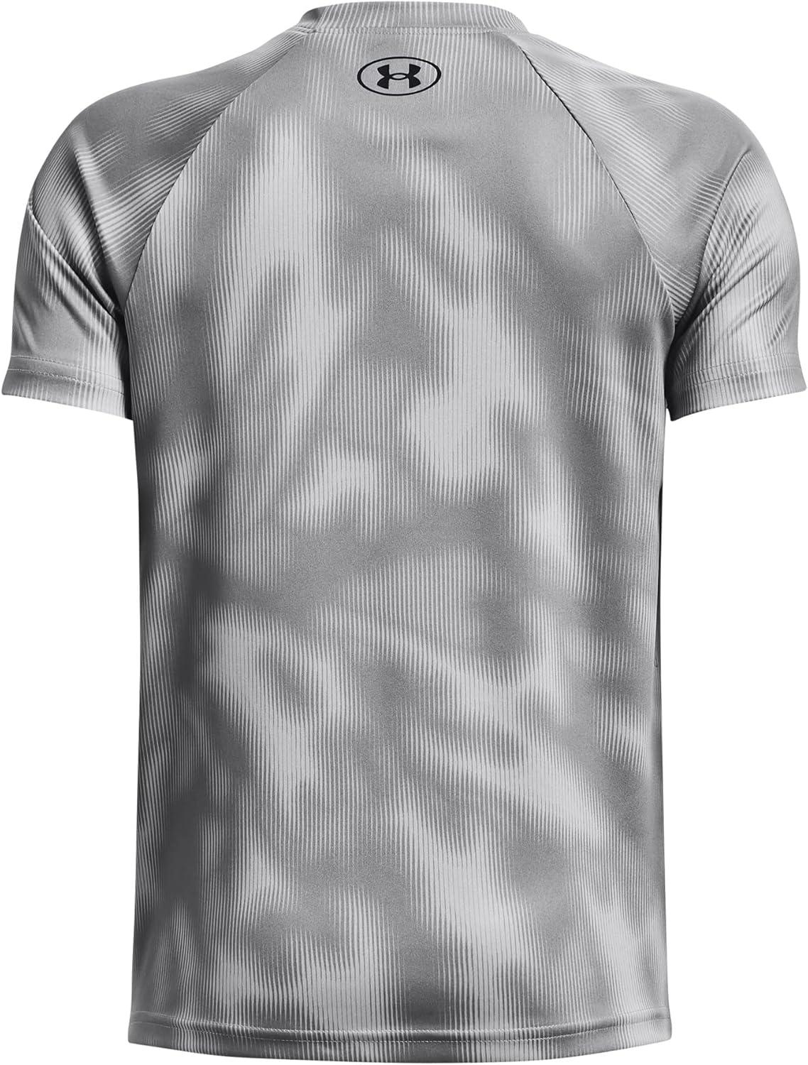 imageUnder Armour Boys Tech Big Logo Printed ShortSleeve TShirt011 Mod Gray   Black