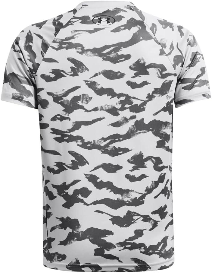 imageUnder Armour Boys Tech Big Logo Printed ShortSleeve TShirt017 Mod Gray   Black
