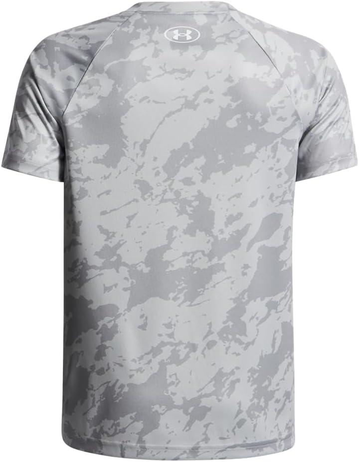 imageUnder Armour Boys Tech Big Logo Printed ShortSleeve TShirt021 Mod Gray   White